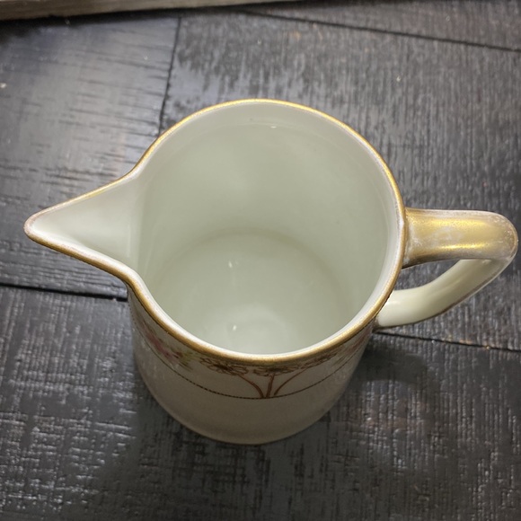 Antique Hand Painted Nippon Covered Floral Porcelain Pitcher Pot! - Picture 4 of 8